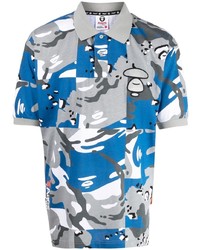AAPE BY A BATHING APE Aape By A Bathing Ape Abstract Print Polo Shirt