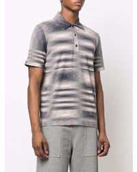 Missoni Abstract Stripe Wool Polo Shirt