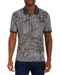 Robert Graham Barrier Island Short Sleeve Cotton Polo In Grey At Nordstrom