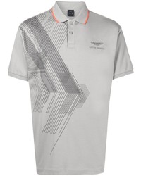 Hackett Geometric Print Polo Shirt
