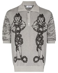 Pronounce Glitter Knitted Polo Shirt