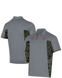 Under Armour Gray Wisconsin Badgers Freedom Polo