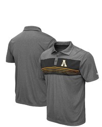 Colosseum Heathered Charcoal Appalachian State Mountaineers Smithers Polo