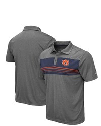 Colosseum Heathered Charcoal Auburn Tigers Smithers Polo