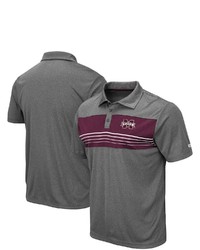 Colosseum Heathered Charcoal Mississippi State Bulldogs Smithers Polo