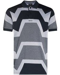 BOSS Jacquard Pattern Short Sleeve Polo Shirt