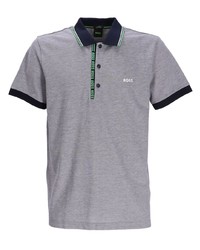 BOSS Logo Print Cotton Polo Shirt