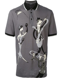 Dolce & Gabbana Musical Print Polo Shirt