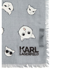 Karl Lagerfeld Choupette Printed Modal Silk Scarf