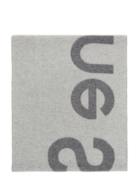 Acne Studios Grey And White Logo Scarf