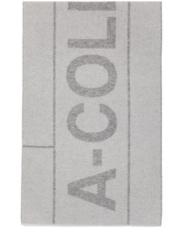 A-Cold-Wall* Grey Wool Logo Scarf