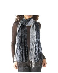 TheDapperTie Grey Super Soft Crinkle Scarf Scarf 008