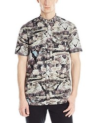 Ecko Unlimited Marc Ecko Cut Sew Topographical Woven Shirt