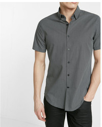 Express Fitted Micro Print Cotton Shirt