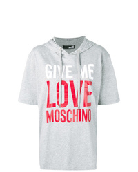 Love Moschino Slogan Print Shirtsleeve Hoodie