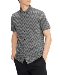 Ted Baker London Bordup Contemporary Fit Short Sleeve Cotton Button Up Shirt