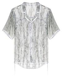 Sulvam Chain Print Sheer Shirt