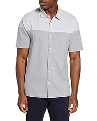 Cutter & Buck Classic Fit Stripe Short Sleeve Button Up Sport Shirt