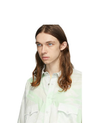 St-Henri Grey And Green Acid Short Sleeve Shirt