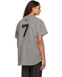 Fear Of God Grey Baseball Short Sleeve Shirt