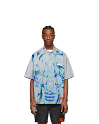 Heron Preston Grey Reflective Skull Shirt