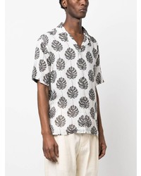 Frescobol Carioca Leaf Print Short Sleeves Shirt