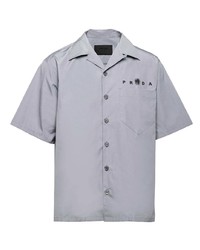 Prada Logo Print Cotton Shirt