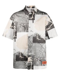 Heron Preston Patchwork Print Bowling Shirt