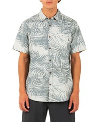 Hurley Scan Palm Print Short Sleeve Button Up Shirt
