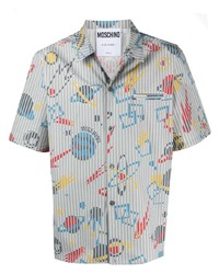 Moschino Space Print Stripe Detail Shirt