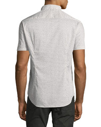 John Varvatos Star Usa Mini Print Sport Shirt Graywhite