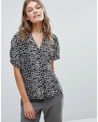 Selected Celiva Printed Silk Blouse