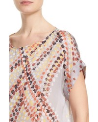 Lafayette 148 New York Lori Dot Print Silk Blouse