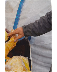 Serapis Multicolor Fishnets White Bag Scarf
