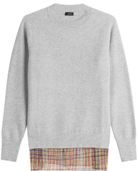 Joseph Wool Pullover With Printed Silk