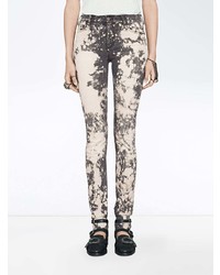 Gucci Embroidery Stretch Tight Jeans