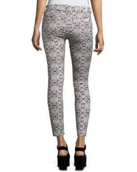 7 For All Mankind Printed Skinny Ankle Jeans