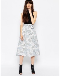 Selected Ruba Midi Skirt In Lunar Rock Print
