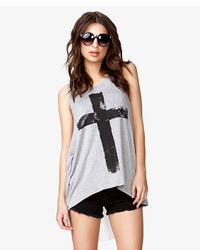 Forever 21 Layered Cross Graphic Top