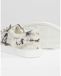 Asos Sneakers With Gray Marble Print