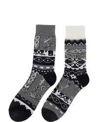 Sacai Grey Dr Woo Edition Cotton Socks
