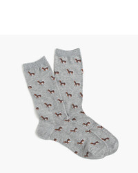 J.Crew Trouser Socks In Beagle Print