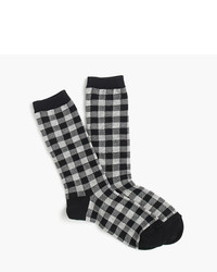 J.Crew Trouser Socks In Gingham Print