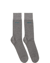 BOSS Two Pack Grey Mini Pattern Socks