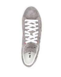 Kiton Suede Contrast Stitching Sneakers