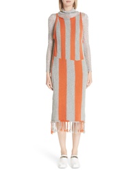 Eckhaus Latta Stripe Tassel Hem Sweater Dress