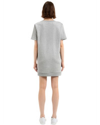 Moschino Underbear Print Cotton Sweatshirt Dress