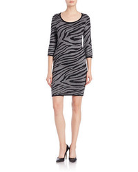 Dex Zebra Patterned Knit Dress