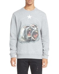 Grey Print Sweater