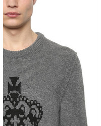 Dolce & Gabbana Crown Intarsia Wool Sweater